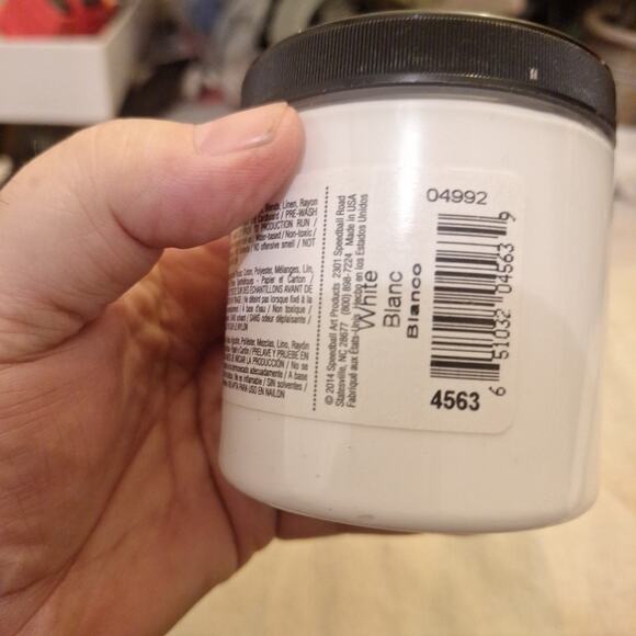 Fabric Screen Printing Ink for T-Shirt and Silkscreen 4 fl oz White Unopened - Picture 3 of 5